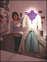 Jo Witcher Tunbridge Wells Museum with 1740s Wedding Dress
