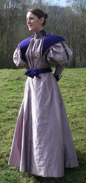 Angharad Spencer (RWCMC) with her 1895 Day dress