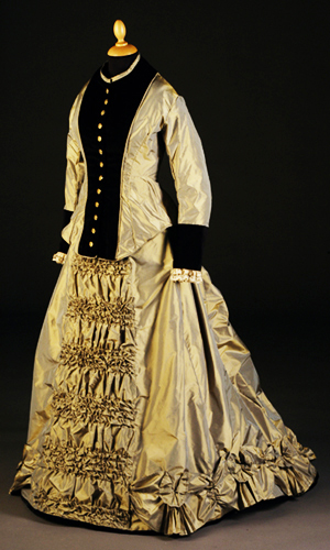 Lynsey Harris (Glamorgan) with her 1874-7 wedding dress