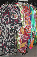 Ikat silk garments